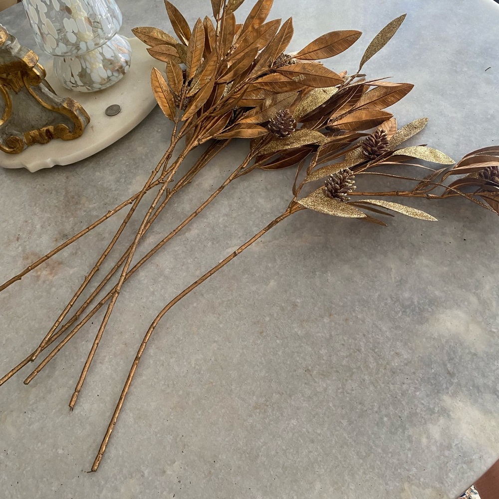 Target Gold Faux Leaf Spray